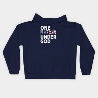 One Nation Under God USA Flag Kids Hoodie